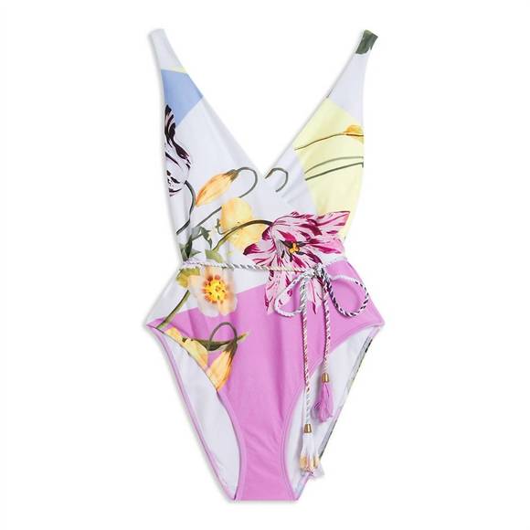 NEW TED BAKER rozieh one piece swimsuit in white - Picture 4 of 7